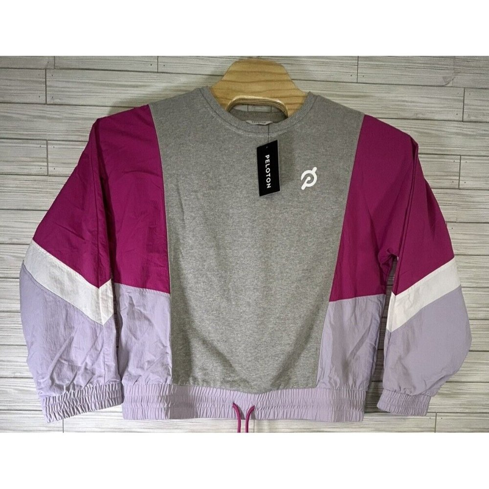 Peloton Womens Chic Fabric Mix Pullover Cinch Waist Size Extra Large NWT $102.00